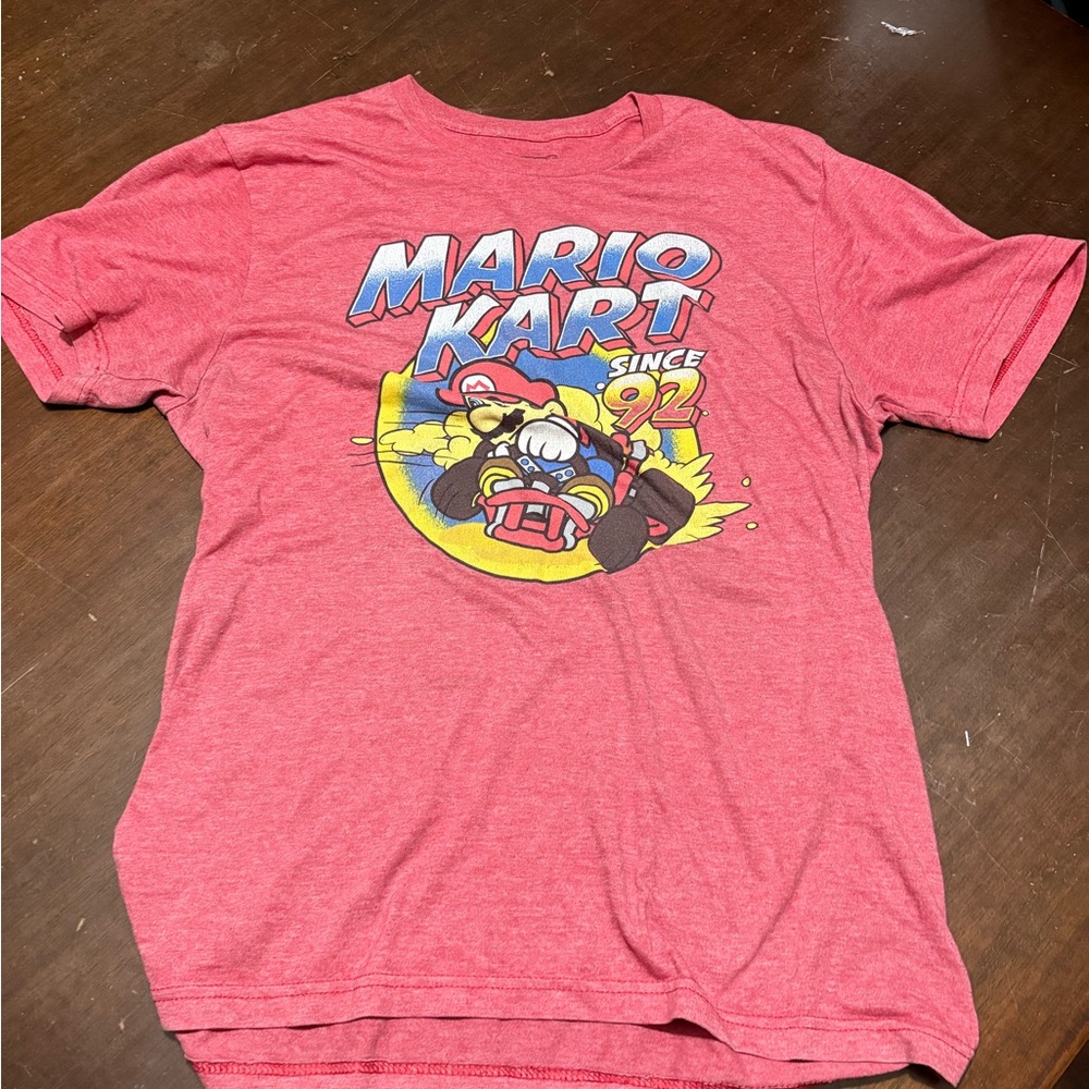 Red Mario Kart Graphic T-Shirt size M